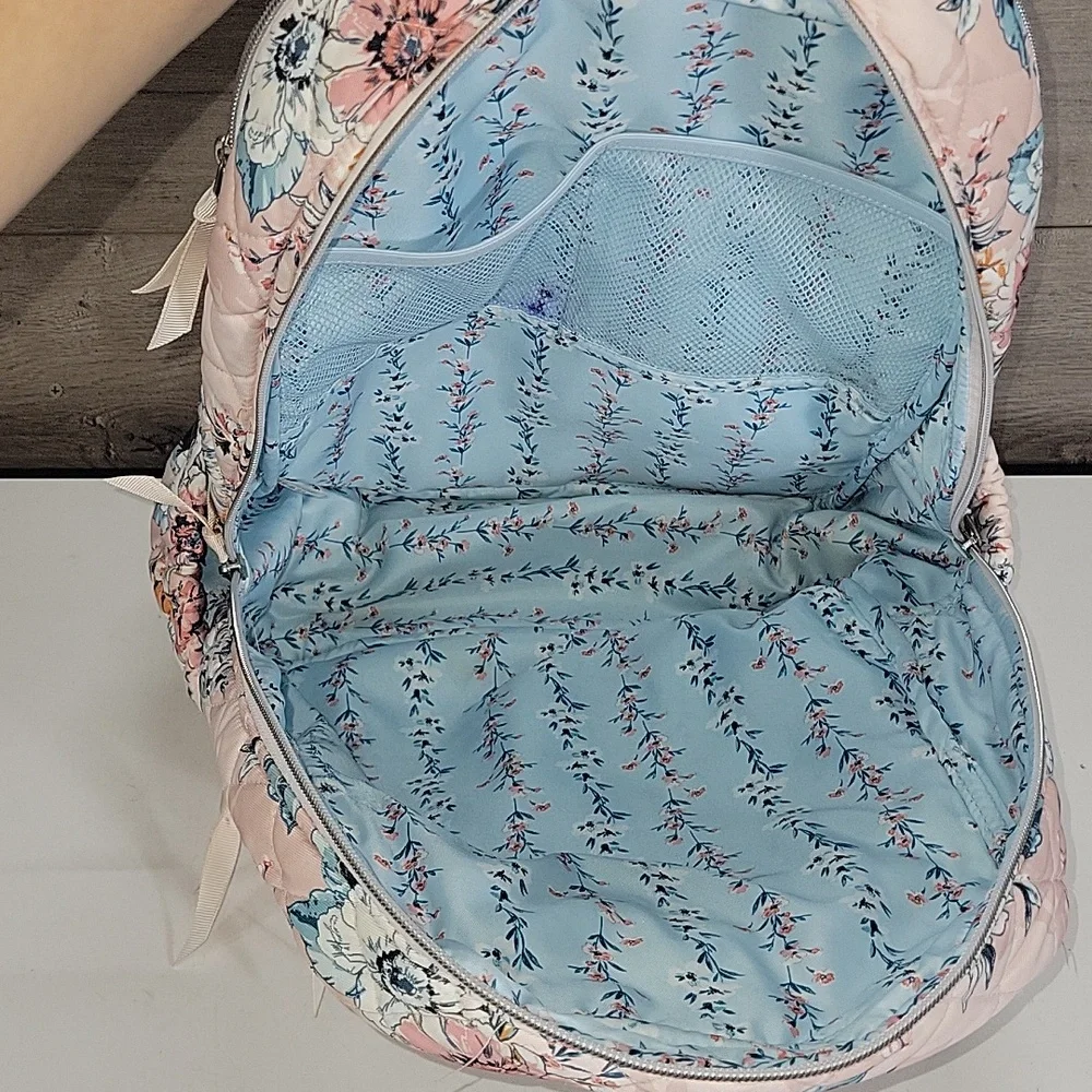Vera Bradley Quilted Pink Floral Nylon Women's Backpack